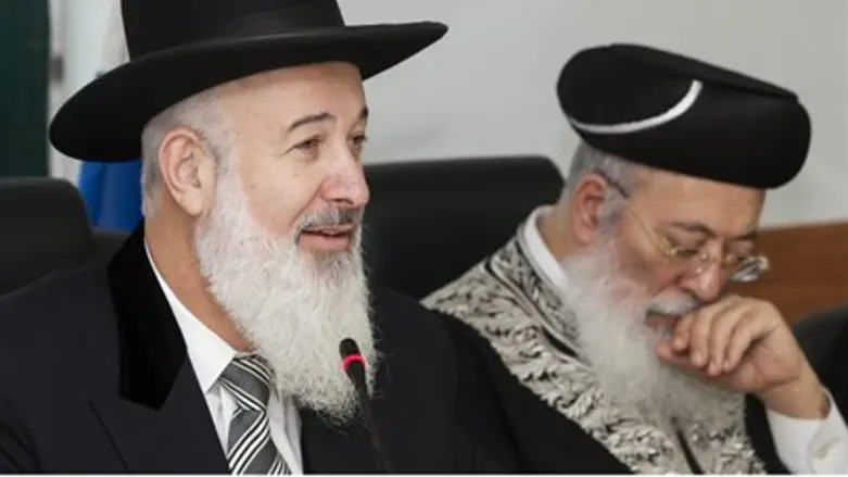 Rabbi Metzger (left) and Rabbi Amar