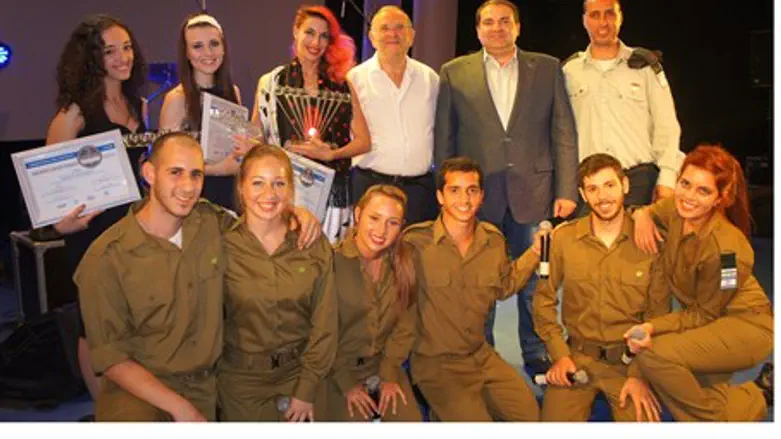 Contest winners, A. Levin, IDF Band commander