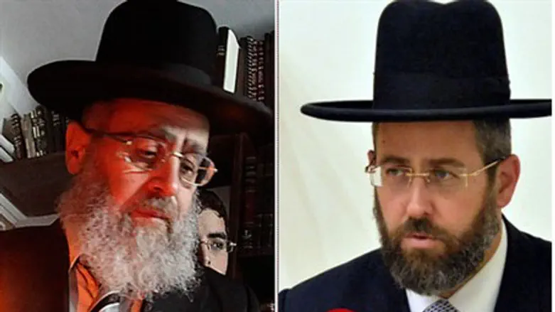 Rabbis Yosef (left), Lau