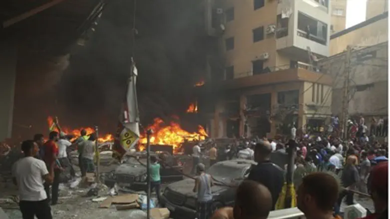 Scene of explosion in Beirut