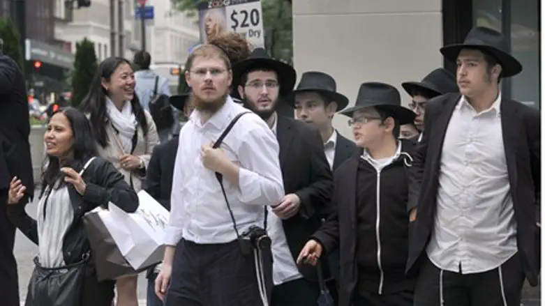 (Illustration) Hareidi-religious Jews in Manh