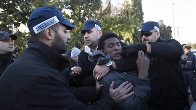Illegal entrant arrested at rally