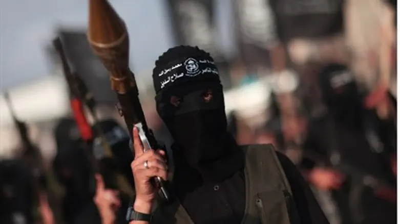 Popular Resistance Committee terrorists parad