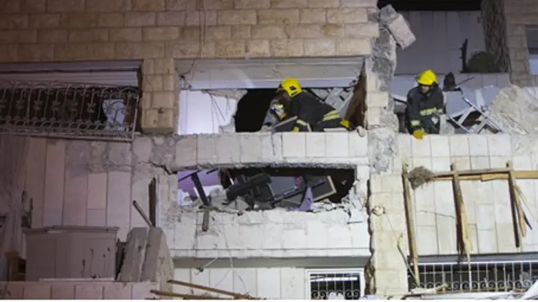 Aftermath of gas explosion in Jerusalem