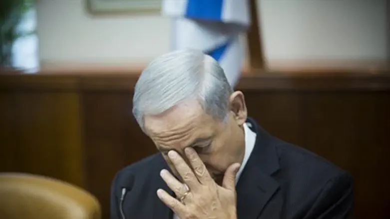 Exasperated: Prime Minister Netanyahu (illust