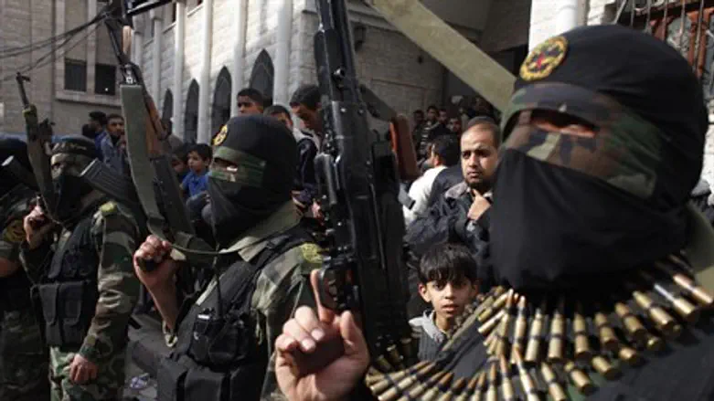 Islamic Jihad terrorists in Gaza (file)