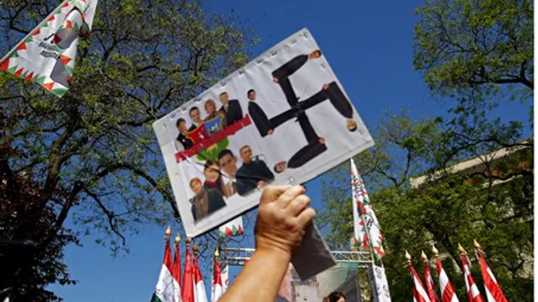 Jobbik supporters attend party rally, May 201