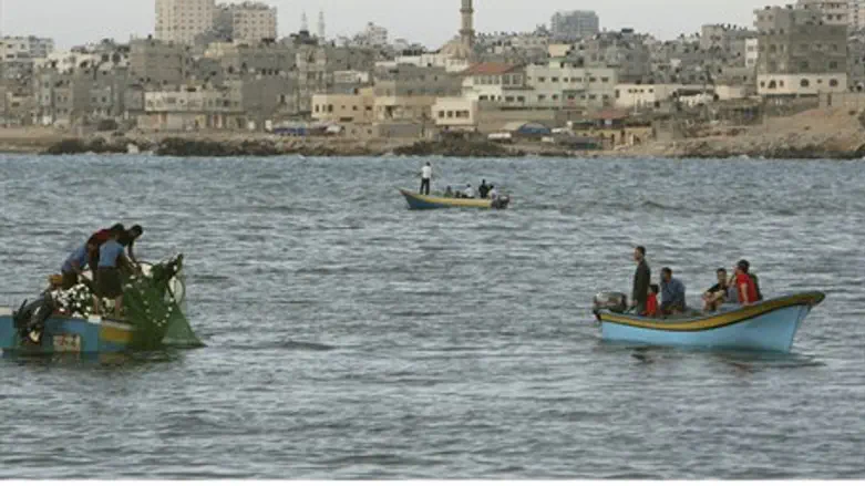 Fishing boats off Gaza