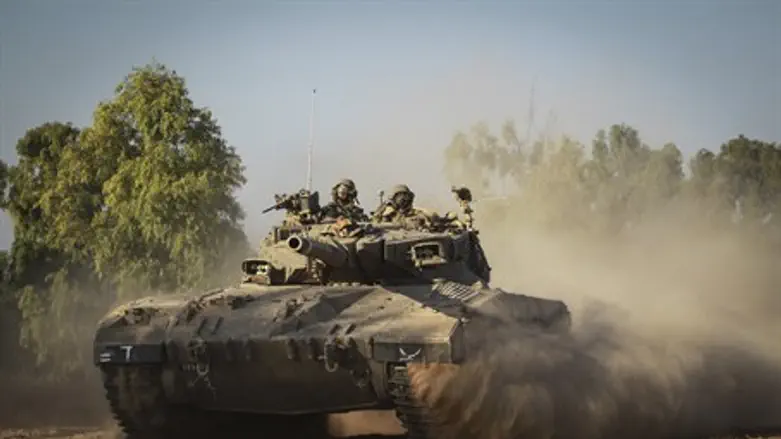 IDF tank near Gaza border