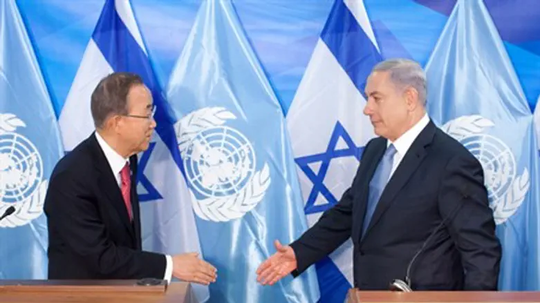 UN chief Ban Ki-Moon and PM Netanyahu