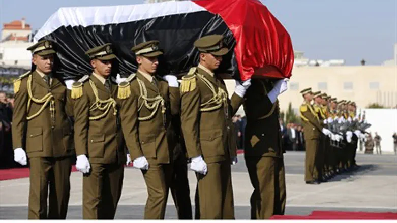 Ziad Abu Ein's coffin in Ramallah