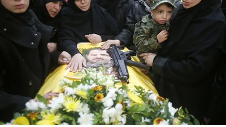 Hezbollah terrorists killed in the same airstrike were buried Tuesday
