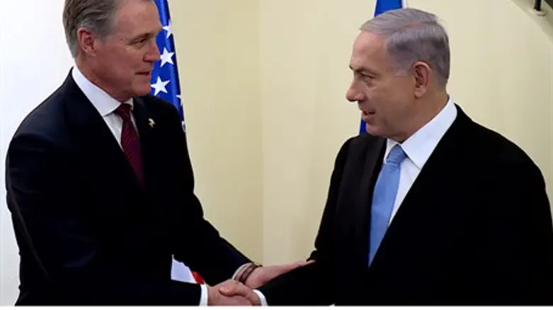 Prime Minister Binyamin Netanyahu meets with US Senator David Perdue