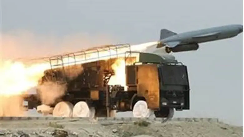 Iran's Revolutionary Guards fire a Saegheh missile (illustration