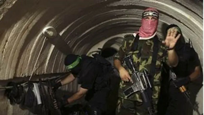 Hamas terrorists inside Gaza "terror tunnel"