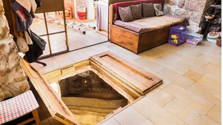 Ritual bath under living room floor