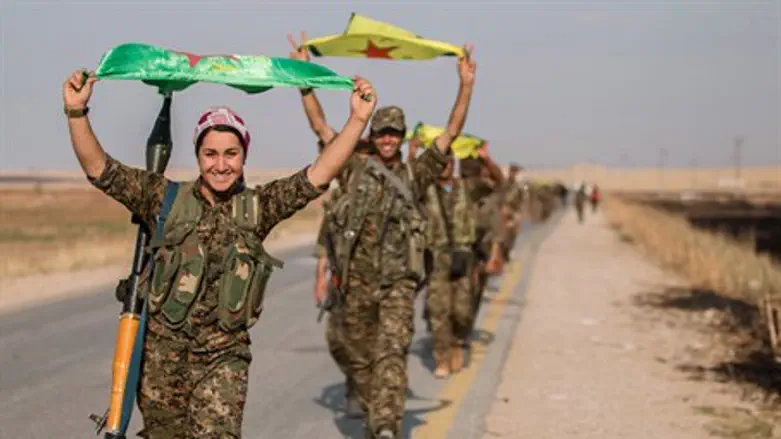 Kurdish YPG fighters in northern Syria