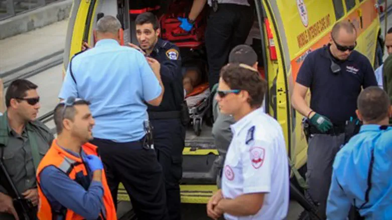 Illustrative: victim evacuated into ambulance after terror attack