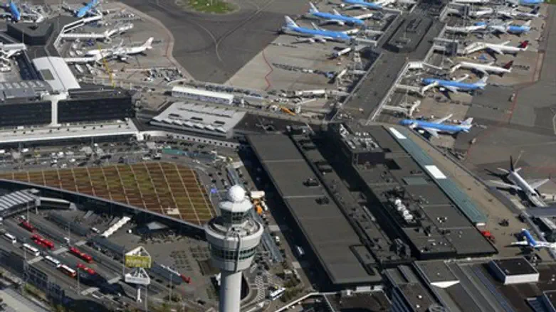 Aerial view of Schiphol airport