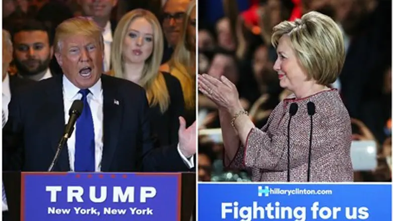 Donald Trump (L) and Hillaryt Clinton