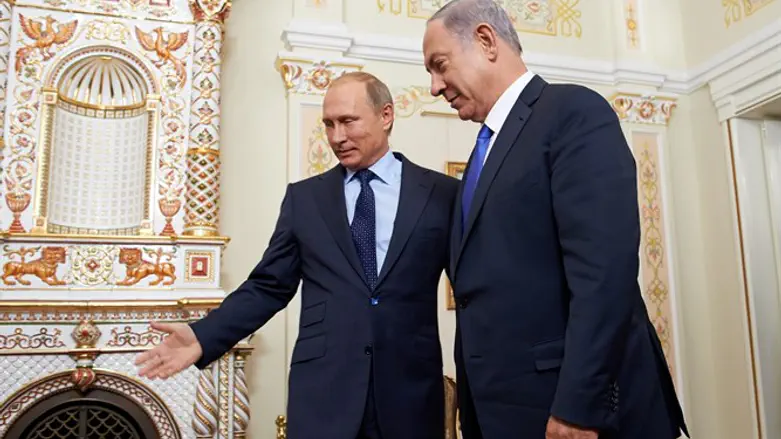 Russian Pres. Vladimir Putin with Israeli PM Binyamin Netanyahu