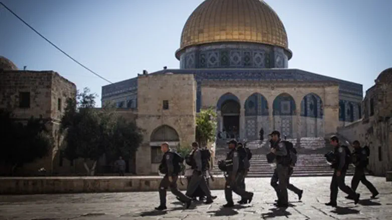 Security forces on Temple Mount (file)