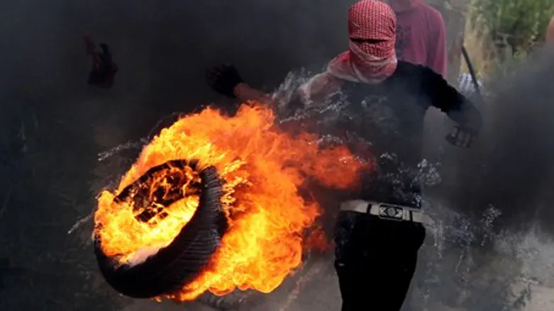 Nakba Day riots at Ofer Prison, May 15, 2014