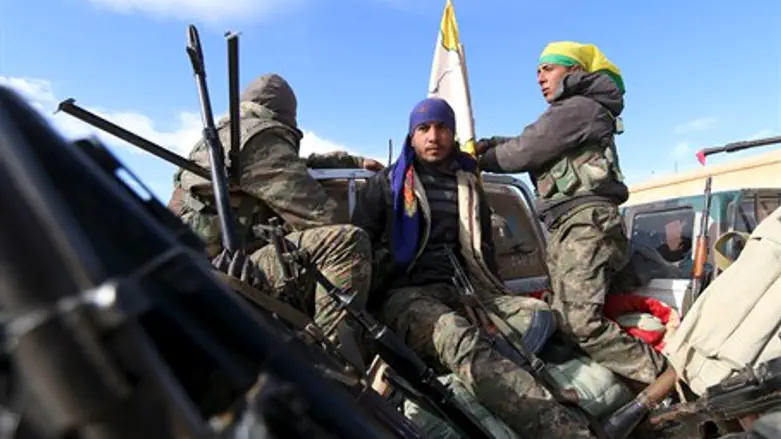 Fighters from the Syrian Democratic Forces 