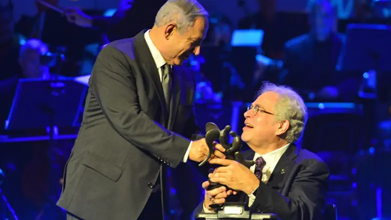 Itzhak Perlman with Prime Minister Binyamin Netanyahu