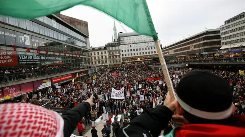 Anti-Israel protest in Stockhold, Sweden