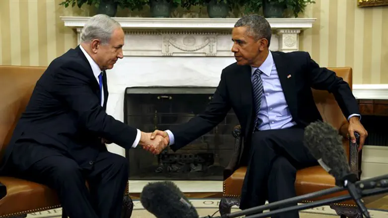 Netanyahu and Obama in the White House