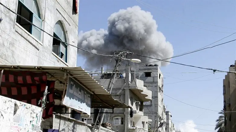 Airstrike in Gaza (illustrative)