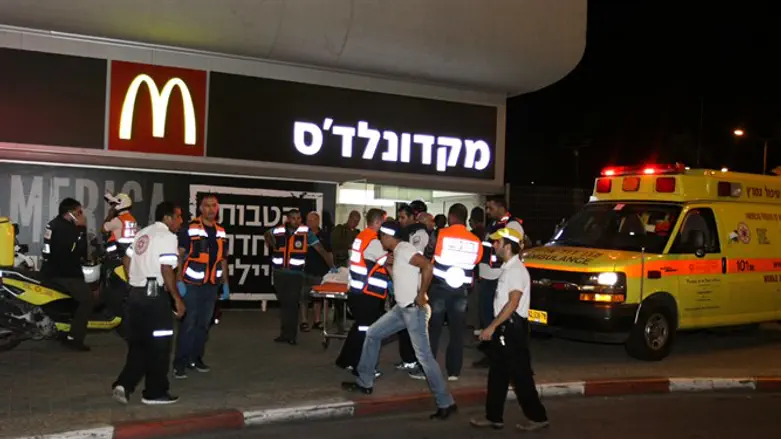 The Central Bus Station in Beer Sheva the night of the attack