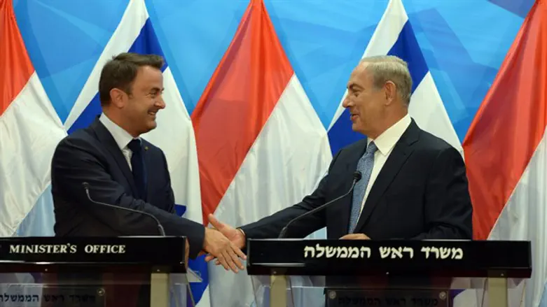 Netanyahu with Luxembourg PM Bettel
