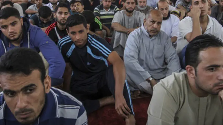 Muslims before prayer (illustrative)