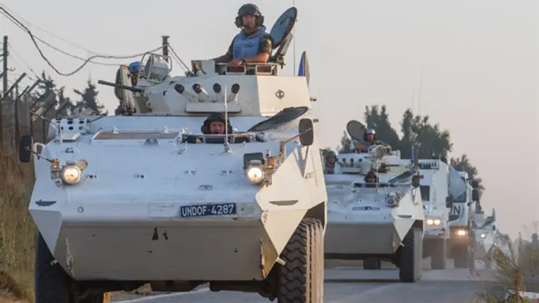 UNDOF peacekeepers in Golan Heights