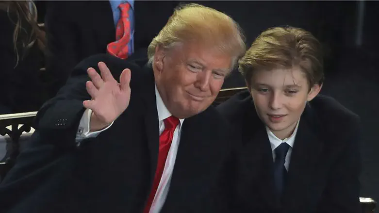 President Trump and his son Barron