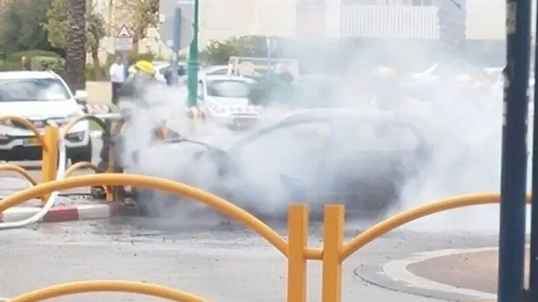 Scene of the explosion in Kiryat Yam