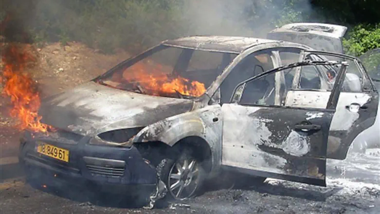 Burning car (stock image)