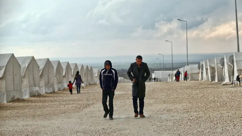 A view of the Suruc refugee camp in Turkey, which houses some 35,000 Syrian refugees.
