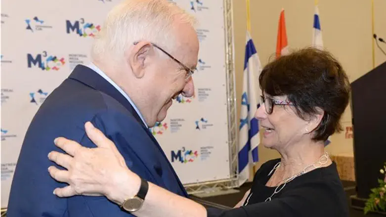 Rivlin with Canadian Ambassador to Israel Deborah Lyons