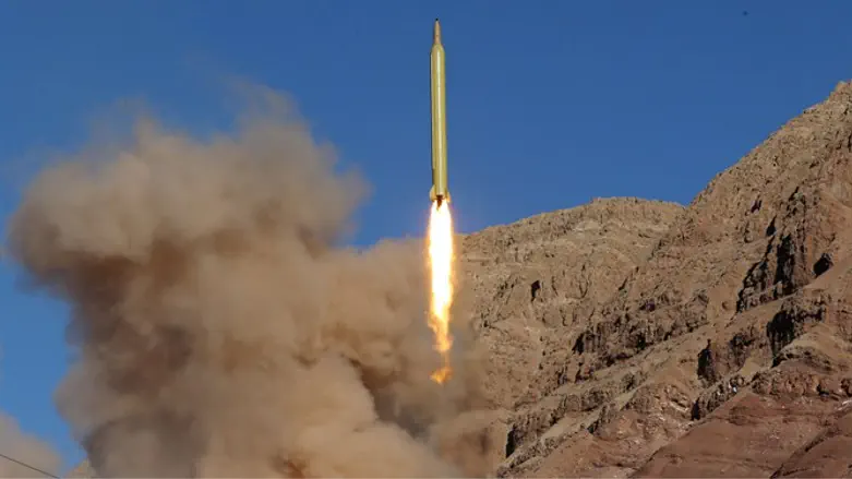 Ballistic missile launched and tested in undisclosed location, Iran, March 9, 2016