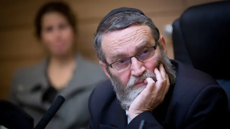 Head of FInance committee Moshe Gafni attends FInance committee meeting