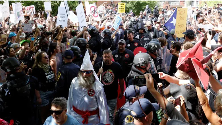 KKK march in Charlottesville