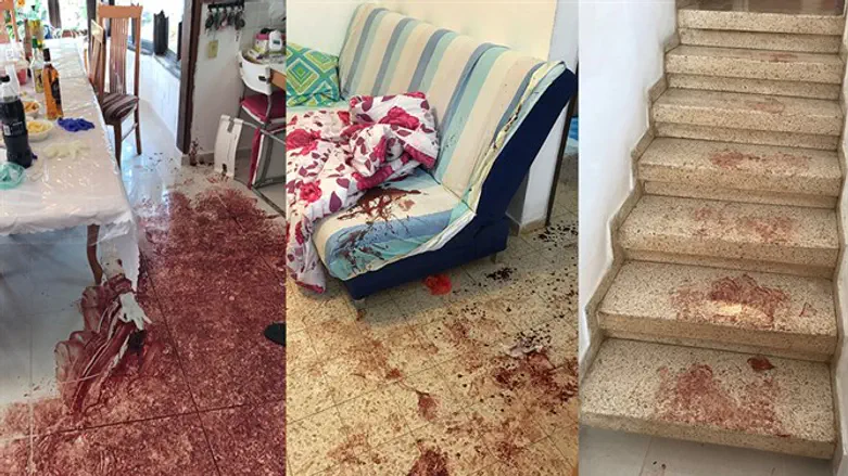 The scene of the stabbing attack