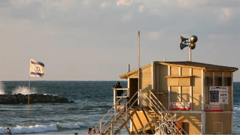 Lifeguard post in Tel Aviv