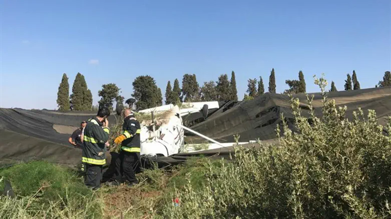 Scene of plane crash