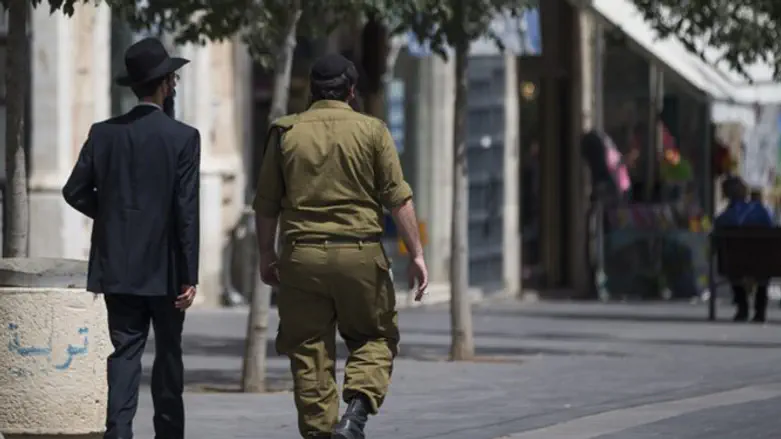 Haredi soldier in Jerusalem
