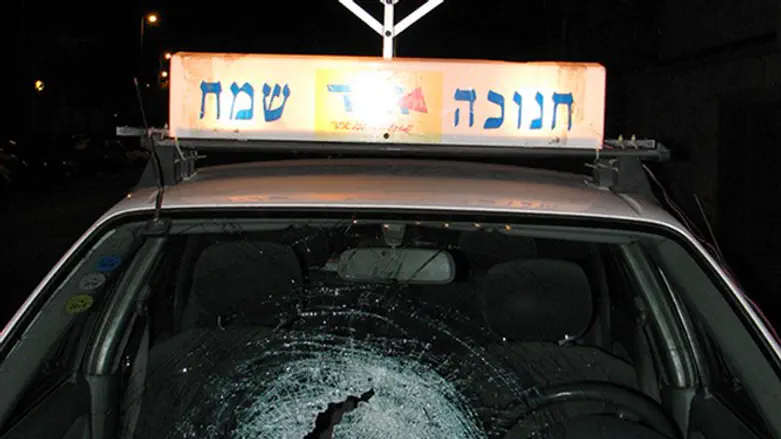 The vehicle after the attack