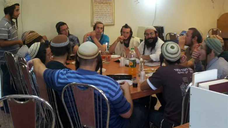 Rabbi Shevach with his students